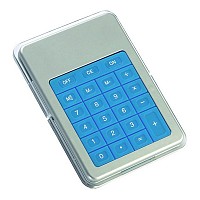 Калькулятор с выдвигающимся дисплеем синий