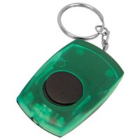 Брелок со светодиодом зеленый с кнопкой