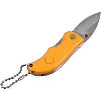 Нож складной с фонариком оранжевый