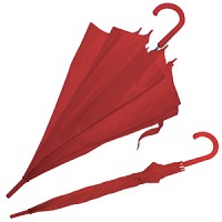 Зонт-трость с пластиковой ручкой Красный