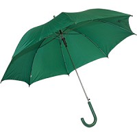 Зонт-трость с пластиковой ручкой, полуавтомат   Зеленый