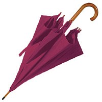 Зонт-трость с деревянной ручкой Бордовый