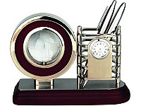 Настольный прибор «Вагнер»: часы, подставка под ручки