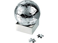 Головоломка «Земной шар» в виде паззлов на магните Silver