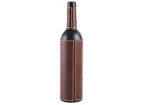 Набор аксессуаров для вина в футляре в форме бутылки: штопор-открывалка, воротничок на бутылку, пробка, устройство для аккуратного розлива вина, устройство для срезания фольги и сургуча