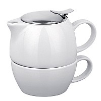 Набор: чайник и чашка белый