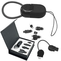USB- зарядное устройство для мобильного телефона с картридером и micro-SD картой (1Gb)