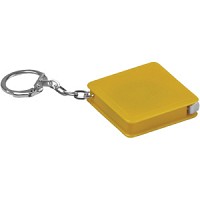 Брелок-рулетка (1 м)  желтый квадратный