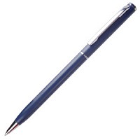 SLIM, Chrome/Blue matte  ручка шариковая