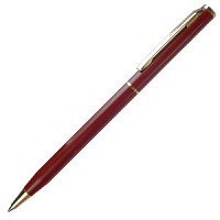 SLIM, Gold/deep red  ручка шариковая