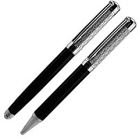 CASTLE, набор:ручка шариковая и ручка-роллер  Black