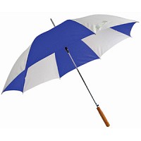 Зонт с деревянной ручкой Бело-Синий