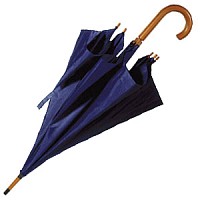Зонт-трость с деревянной ручкой Темно-Синий
