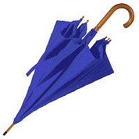 Зонт-трость с деревянной ручкой Синий