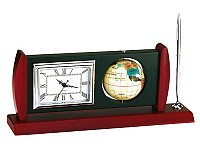 Настольный прибор «Васко да Гама» с часами, ручкой и глобусом