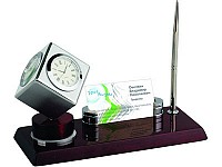 Настольный прибор «Фолкнер»: часы, термометр, гигрометр, ручка, подставка под визитки