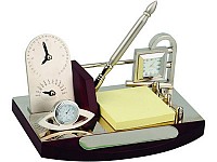 Настольный прибор «Рейкьявик»: часы, термометр, «вечный» календарь, ручка, бумажный блок