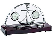 Настольный прибор «Океан»: часы, термометр, ручка