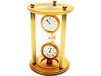 Часы с термометром «Песочные часы» Gold