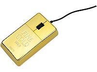 Мышка оптическая «Слиток золота», работающая от USB GOLD