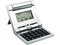 Калькулятор с «мировым временем», датой, календарем, будильником, таймером silver