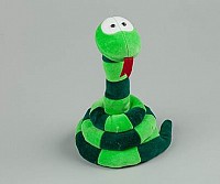 Змея-игрушка средняя ЗЕЛЕНАЯ 35см 