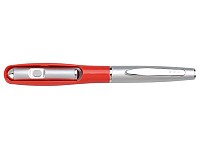 Ручка шариковая с фонариком и магнитом. Фонарик можно использовать в качестве подсветки при письме red