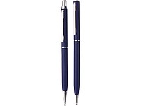 Набор «Тандем»: ручка шариковая, карандаш в футляре синий