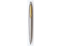 Ручка шариковая Inoxcrom модель Zeppelin в футляре, серебристая с золотом