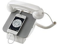 Зарядная станция для мобильного телефона. Позволяет получать и делать звонки, используя телефонную трубку. Микро и мини-USB кабели в комплекте