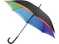 Зонт-трость «Радуга» полуавтоматический с белым клином для удобства печати