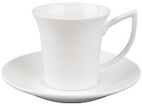 Чайная пара: чашка на 220 мл с блюдцем ручка лепесток