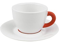 Чайная пара: чашка на 155 мл с силиконовым покрытием на ручке, блюдце с силиконовым покрытием