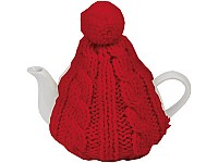 Чайник на 750 мл в теплой вязаной шапочке. Сохранит ваш напиток горячим и согреет вас в морозный зимний день!