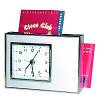 Часы с подставкой под визитки с функцией будильника